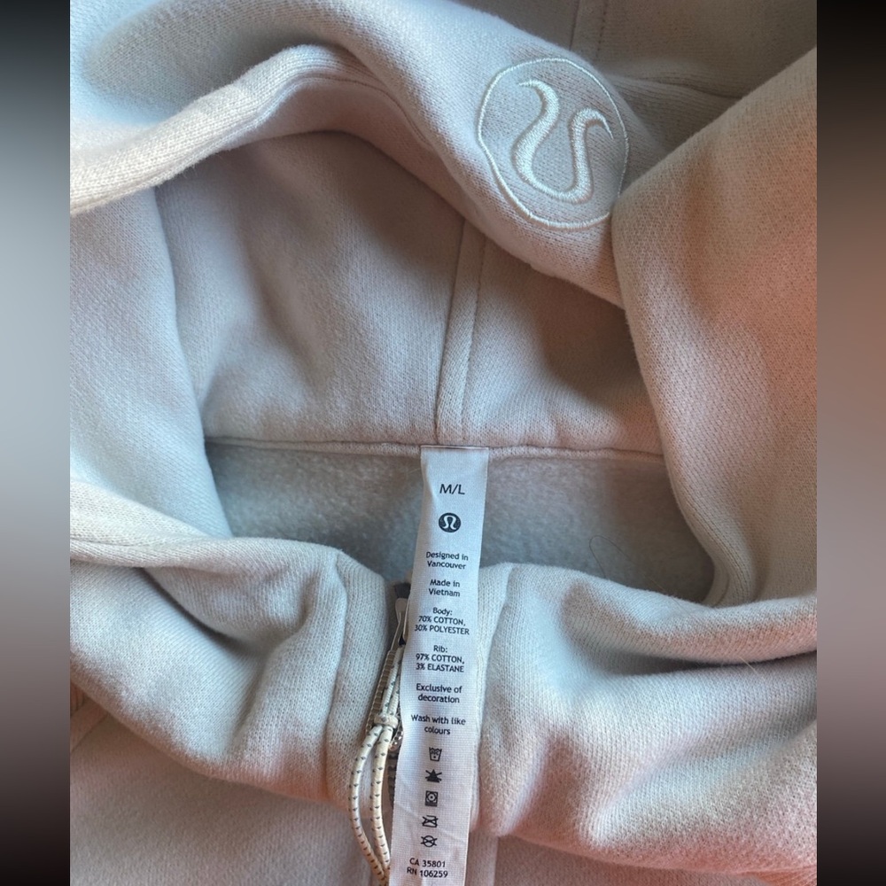 Lululemon Half Zip Scuba White Opal - Picture 6 of 6